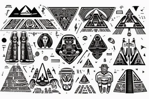 Astronauts
Gods
UFOs
Pyramids
Hieroglyphs
Space travel



Unknown technology
Extraterrestrials
The stones of Puma Punku
Mystical places
The Anunnaki
Astronomy
Cultural contacts tattoo idea