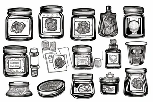 brain on a jar tattoo idea