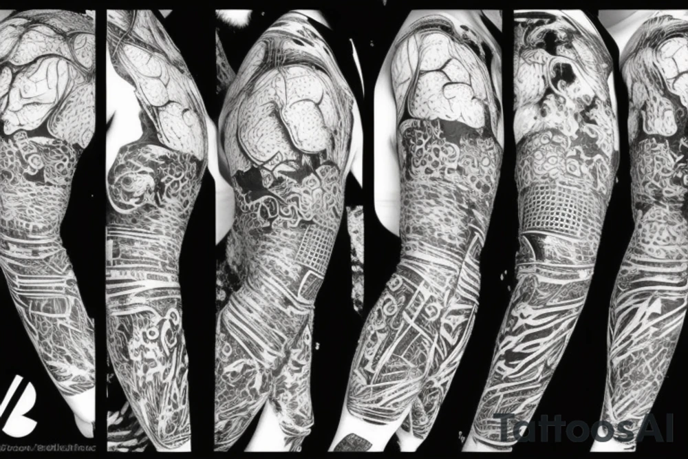 brain inside a flask tattoo idea