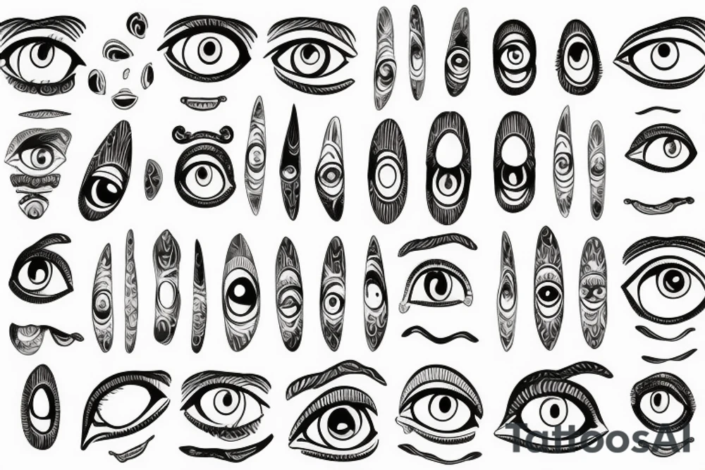 simple door with eye tattoo idea