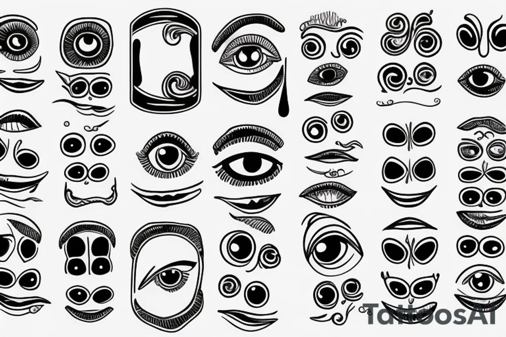 simple door with eye tattoo idea
