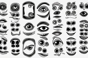 simple door with eye tattoo idea