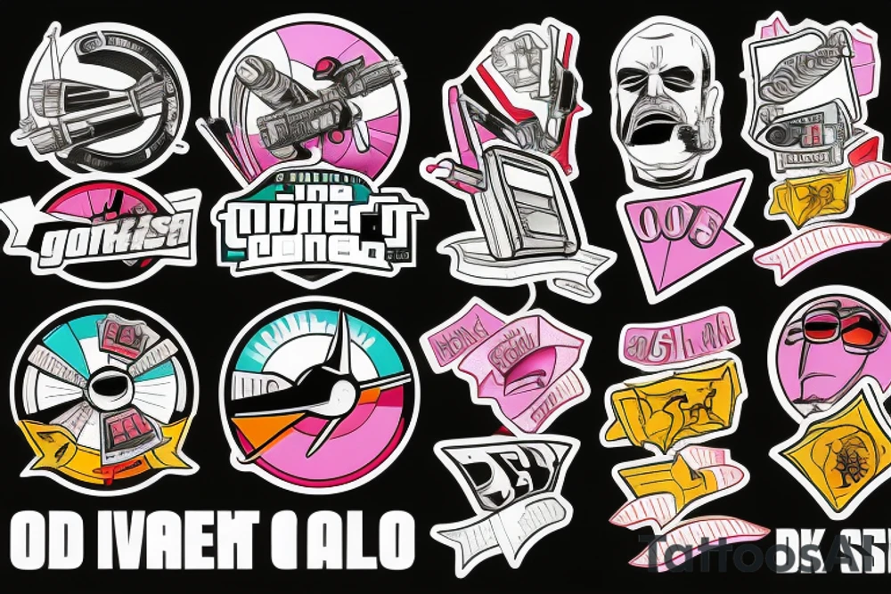 gta vice city weapon tattoo idea