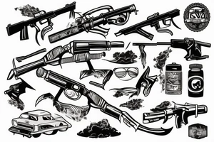 gta vice city weapon tattoo idea