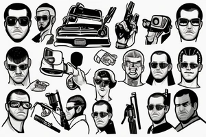 gta vice city weapon interface tattoo idea