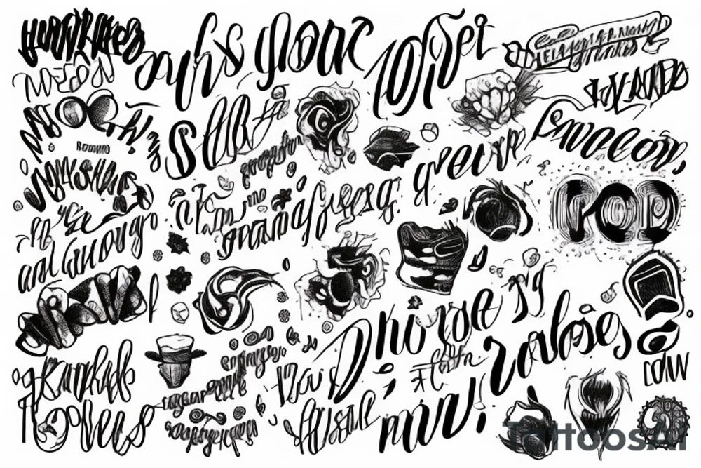 words fall out of pen tattoo idea