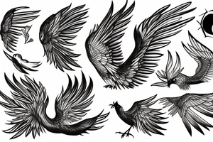 phoenix bird tattoo idea