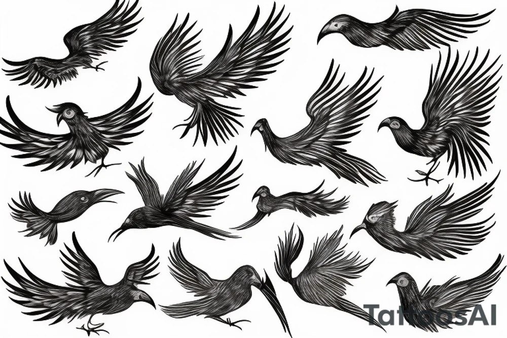 phoenix bird tattoo idea