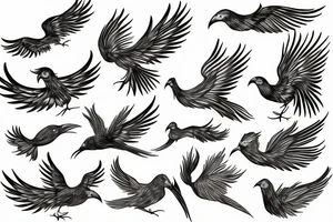 phoenix bird tattoo idea