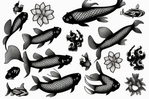 Koi fish tattoo idea