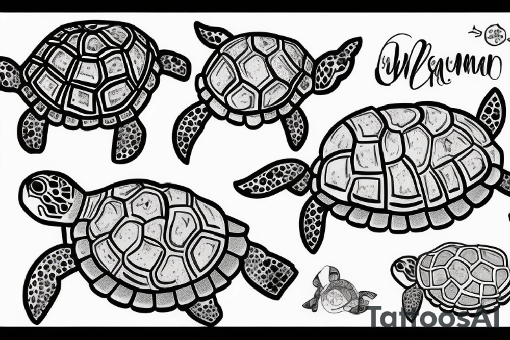 Woman bench pressing a turtle tattoo idea