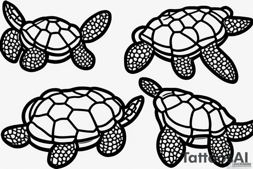 Woman bench pressing a turtle tattoo idea