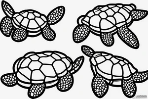 Woman bench pressing a turtle tattoo idea