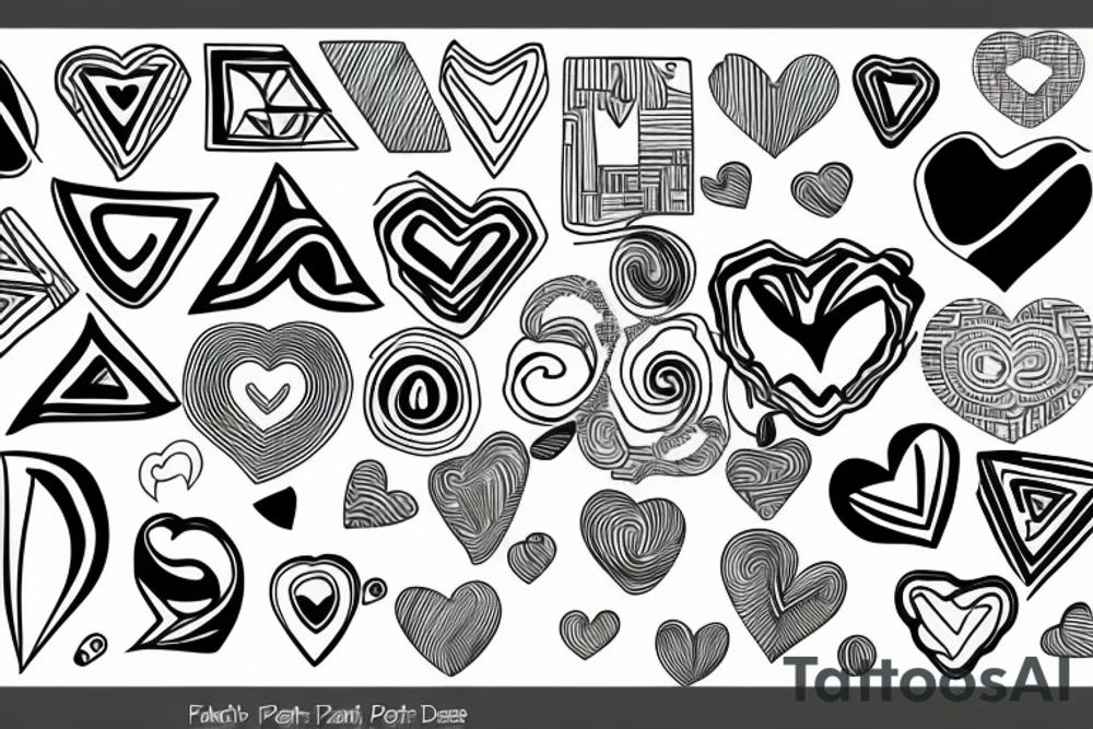 a shape of heart tattoo idea