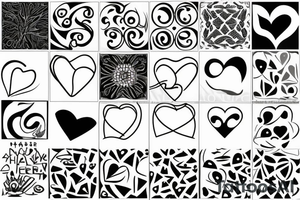 a shape of heart tattoo idea