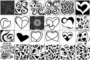 a shape of heart tattoo idea