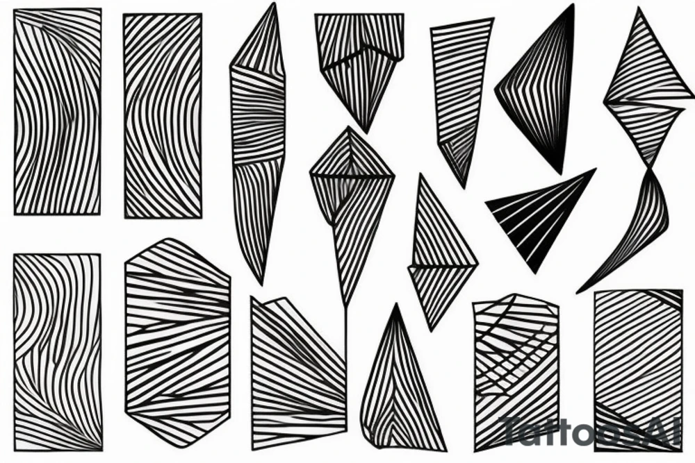 abstract, geometric, well-designed lines and shapes tattoo idea