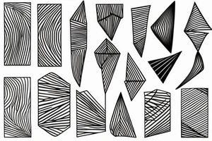 abstract, geometric, well-designed lines and shapes tattoo idea