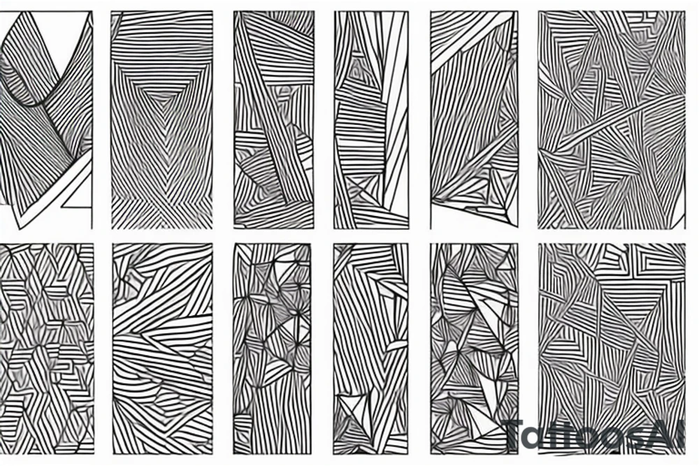 abstract, geometric, well-designed lines and shapes tattoo idea
