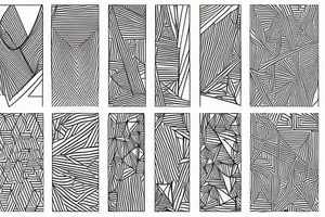 abstract, geometric, well-designed lines and shapes tattoo idea