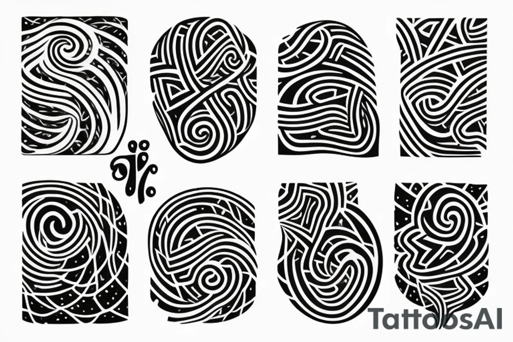 abstract, well-designed lines and shapes tattoo idea