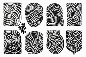 abstract, well-designed lines and shapes tattoo idea