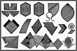 abstract, well-designed lines and shapes tattoo idea