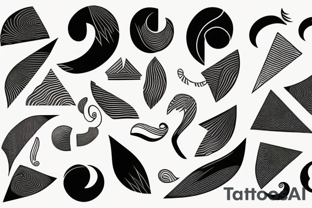 lines and shapes tattoo idea