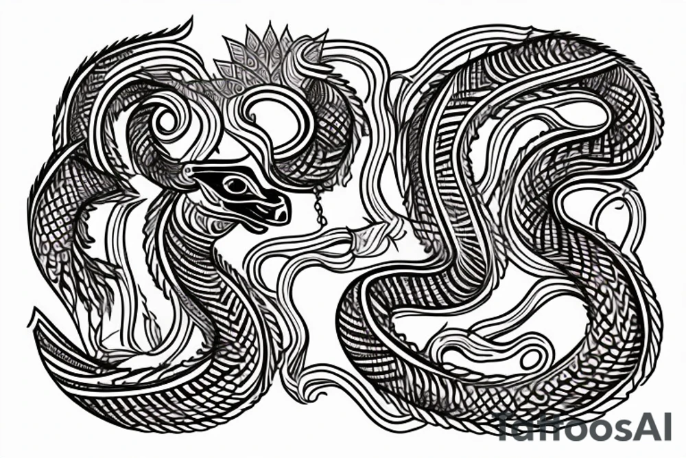 Magestic Indian cobra on back tattoo idea