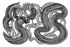 Magestic Indian cobra on back tattoo idea