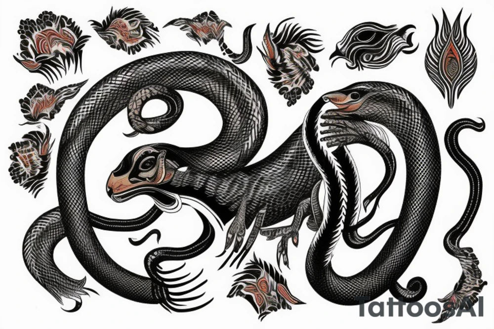 Magestic Indian cobra on back tattoo idea