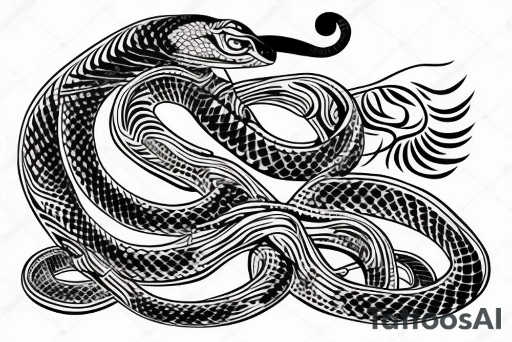 Magestic Indian cobra snake on back tattoo idea