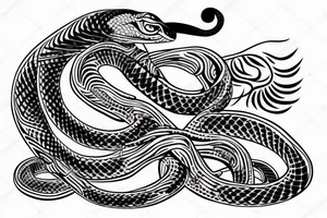 Magestic Indian cobra snake on back tattoo idea