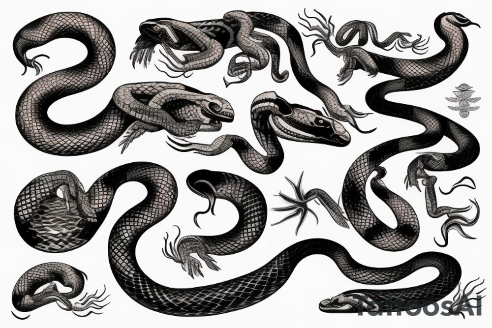 Magestic Indian cobra snake on back tattoo idea
