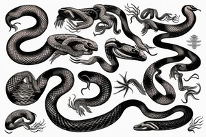 Magestic Indian cobra snake on back tattoo idea