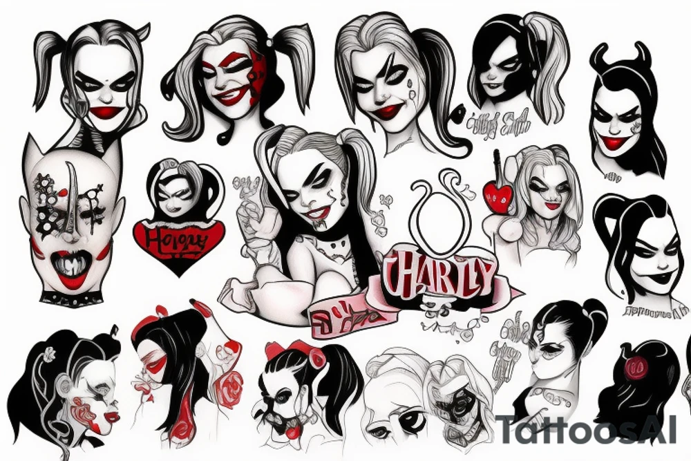 Harley Quinn submissive tattoo idea