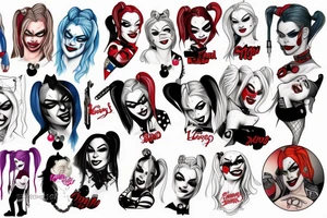 Harley Quinn being submissive tattoo idea