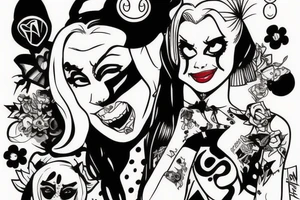 Harley Quinn being submissive tattoo idea