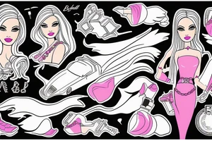Barbie driving Acura tattoo idea