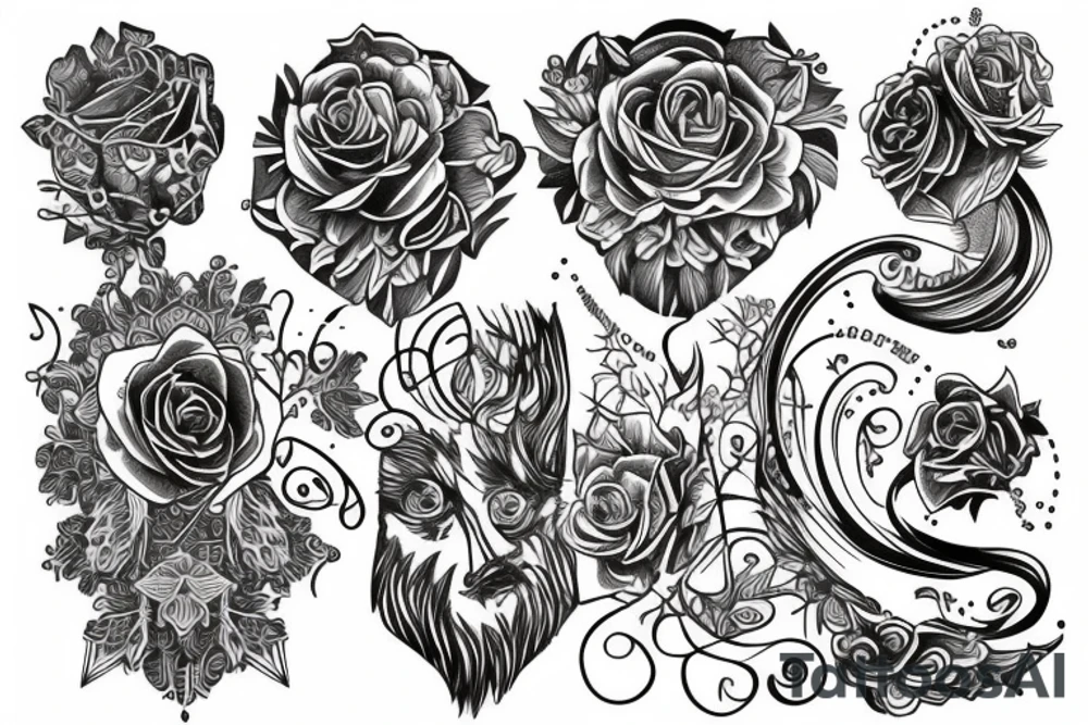 Elegant design with fine lines on my left arm tattoo idea