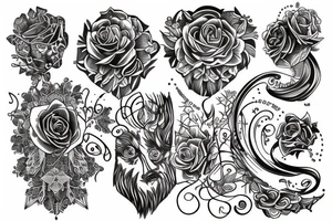 Elegant design with fine lines on my left arm tattoo idea