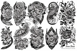 Elegant design with fine lines tattoo idea