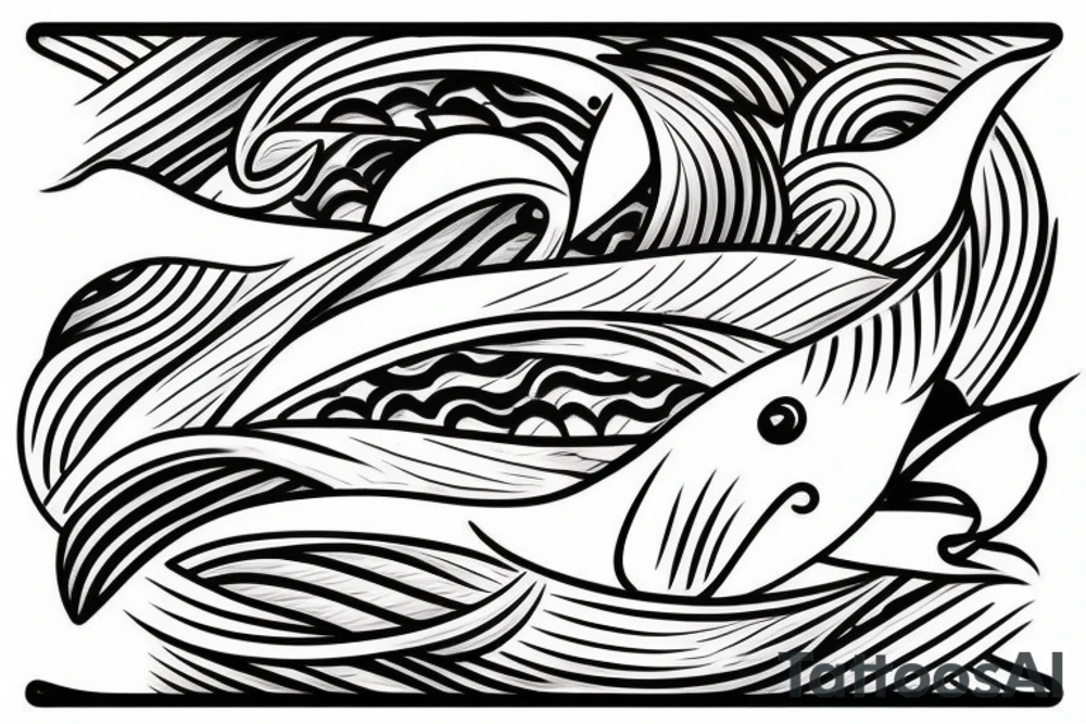 sailing boat with waves , koi fish tattoo idea