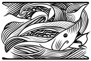 sailing boat with waves , koi fish tattoo idea