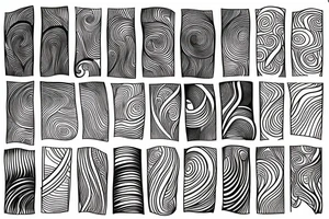 thin lines and waves arm tattoo idea
