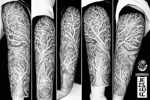 Family Treee banderole tattoo idea