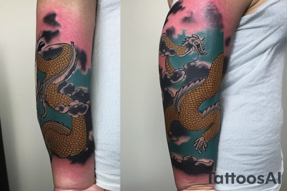 Arm sleeve tattoo featuring japanese dragon that is wrapped around aiguille du midi in chamonix (see https://images.app.goo.gl/RYUNNKAjVmQKEBw89 , https://images.app.goo.gl/w6teereZoZyfaoJW6 , https://images.app.goo.gl/mpeEbDtEkAfNdV379) in the winter time, and is ascending the Cunningham couloir (see https://images.app.goo.gl/4B8T8sh6jaUQSBrAA , https://images.app.goo.gl/cchcpusNuRgb7GF19) tattoo idea