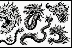 lions head with dragons head piece

like https://www.pinterest.com/pin/586945763960465815/ tattoo idea