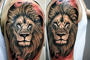 lion wearing dragon as a headpiece

like https://www.pinterest.com/pin/586945763960465815/

https://www.pinterest.com/pin/854980310528625227/ tattoo idea