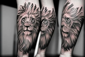 lion wearing a dragon

like https://www.pinterest.com/pin/586945763960465815/

https://www.pinterest.com/pin/854980310528625227/ tattoo idea